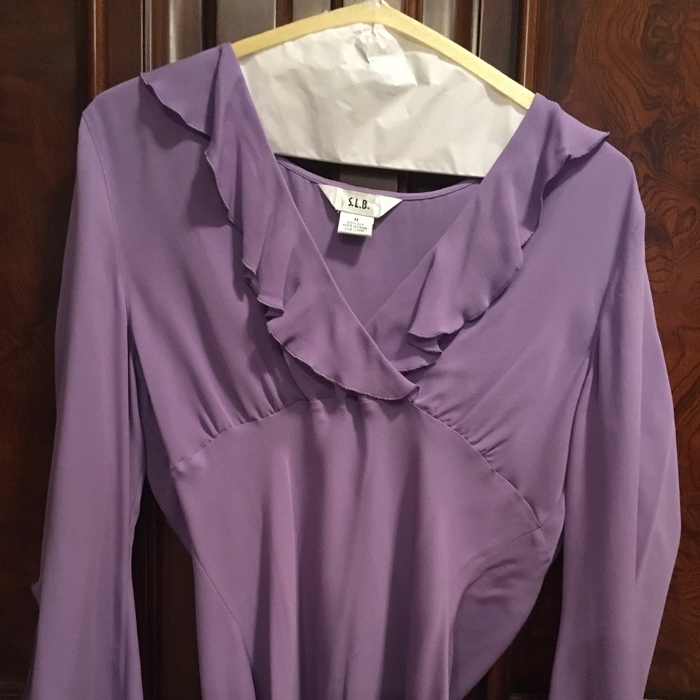 Lilac Silk Top